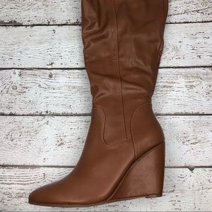 Wide Calf Wedge Boot
